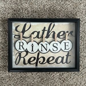 bathroom decor - lather, rinse, repeat